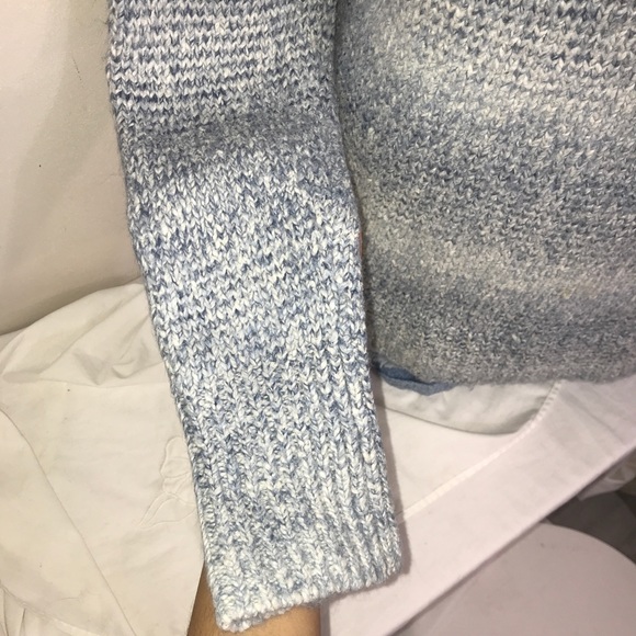 Chaps Baby Blue Striped Turtleneck Knit Sweater - Picture 6 of 10